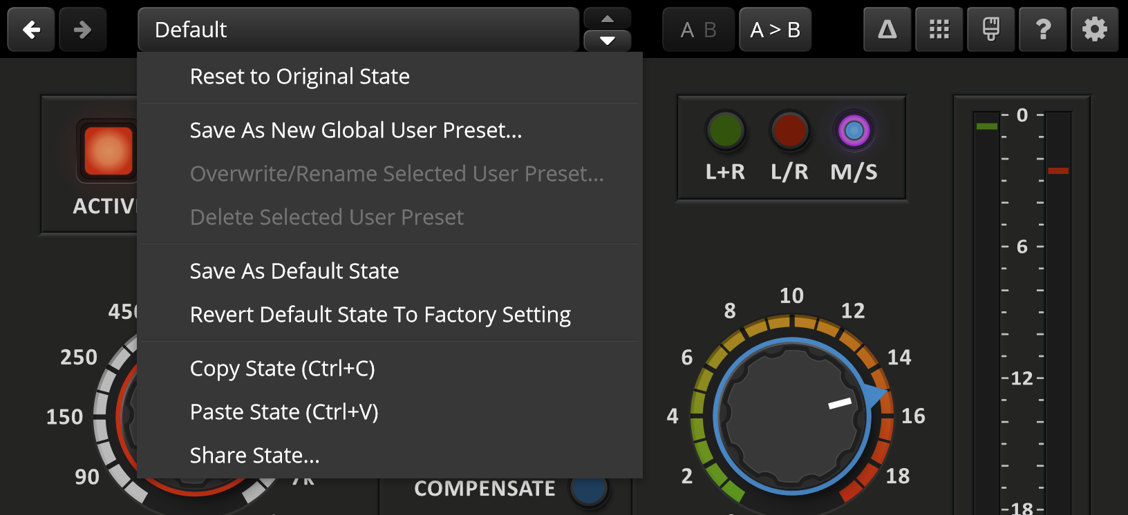 Preset options