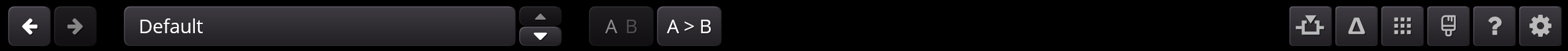 Toolbar overview